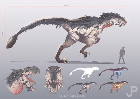 Animal Concept Art, Chun Lo, Creature Artwork, Fantasy Beasts, Alien Concept Art, Monster Concept Art, Creature Drawings, Alien Creatures, Dinosaur Art