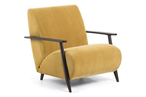 Mustard Armchair, Poltrona Design, Yellow Accent Chairs, Mid Century Aesthetic, Poltrona Vintage, Modul Sofa, Wood Arm Chair, Armchair Furniture, Design Del Prodotto