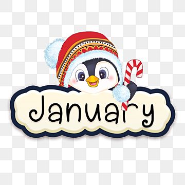 January Clipart, Calendar Clipart, Penguin Png, Letter Clipart, Penguin Clipart, Clipart Letters, Penguin Cartoon, Clown Hat, Hello January