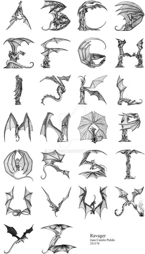 Dragon Font, Dragon Alphabet, Lettering Styles Alphabet, Alfabet Letters, Typography Alphabet, Halloween Fonts, Tapeta Galaxie, Hand Lettering Alphabet, Lettering Alphabet Fonts