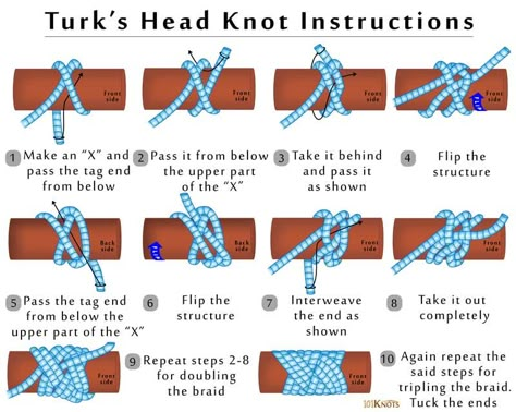 Turk’s Head Knot, Turks Head Knot Instructions, Turkshead Knot Tutorials, Paracord Turks Head Knot, Turks Head Knot Tutorial, Turks Knot, Turks Head Knot, Paracord Wrap Handle, Lanyard Knot