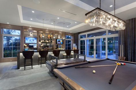 Luxury Contemporary Interior Design, Home Game Room, Arcade Room, Recreational Room, Luxury Contemporary, Billiard Room, Salou, Game Room Design, Contemporary Interior Design