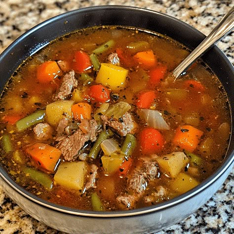 Vegetable Beef Soup Gluten Free Vegetable Beef Soup, Beef Stew Onion Soup Mix Easy Recipes, Recipe For Vegetable Beef Soup, Instant Pot Vegetable Soup With Beef, Veg Beef Soup Homemade, Vegetable Soup With Stew Meat, Vegetable Beef Soup With Cabbage, Beef Soup Crockpot, Veggie Beef Soup