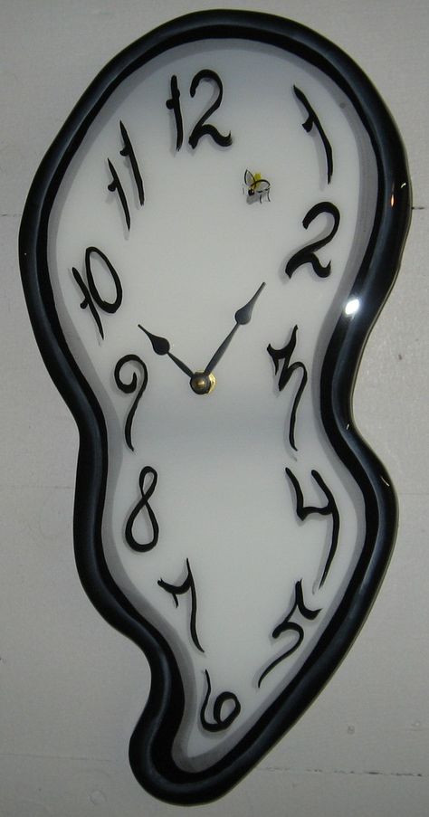 Clock On Wall, Dali Clock, Clock Drawings, Melting Clock, Clock Painting, Arte Indie, Art Cut, Cool Clocks, Clock Tattoo