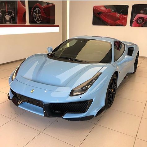 Ferrari 488 Pista on Instagram: “As blue as the Sky #AzzurroLaPlata 💎 ———————————————————— Like the new @SF90.Stradale ? Make sure you’re following our other account to not…” Ferrari 488 Pista, F12 Berlinetta, Top Luxury Cars, Bmw I3, Lux Cars, Fashion Selfie, Bmw I8, Ferrari 488, Ferrari Car