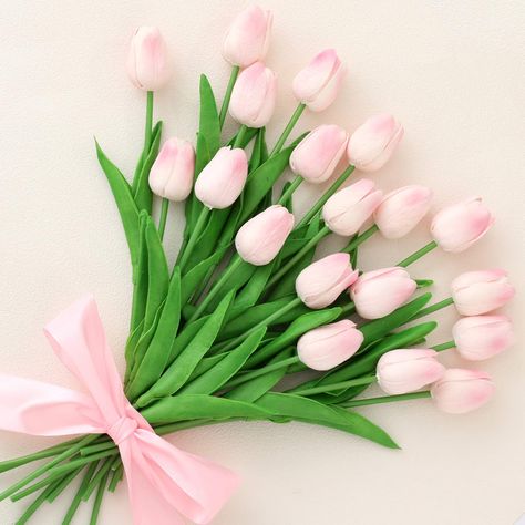 PRICES MAY VARY. 🌷【Size】: Each pack contains 20 artificial tulips. The total height of the tulip is 34cm/13.4 inch; the length of flower head about 5cm/1.96inch；the width about 3cm/1.18 inch, which size is close to the true tulip. 🌷【Material】: Our artificial tulips head and leaves are made of environmental latex and PU. The stem is made of plastic and middle contains iron wires which can be bent or cut short. High quality material, bright color, vivd texture, real touch flower head and leave w Flower For Wedding, Planting Tulips, Artificial Tulips, Flowers For Wedding, Tulips In Vase, Floral Arrangements Diy, Tulip Bouquet, Artificial Flower Bouquet, Real Touch Flowers