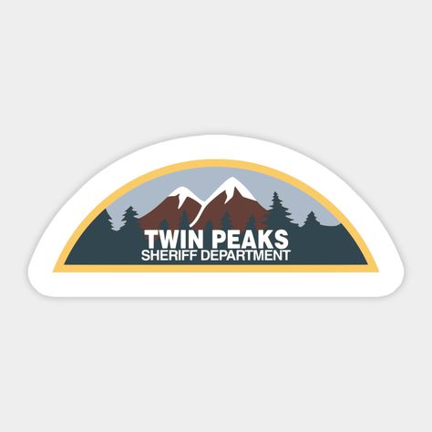 Twin Peaks Sheriff Department, Twin Peaks Art, Peak Logo, Sheriff Department, Computer Sticker, Blue Box, Twin Peaks, Drive Shaft, Cool Stickers