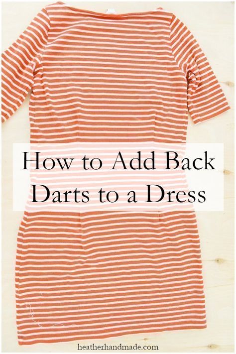 Learn how to add back darts to dress for a better fit! This alteration is great to make your dresses fit better and add shaping in the back. Sewing Darts In A Dress, How To Sew Darts In A Dress, How To Take In A Dress At The Waist, How To Tailor A Dress, Dress Alterations Diy, Diy Alterations, Sewing Repairs, Simple Sewing Tutorial, Average Woman