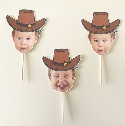 Cowboy Cupcake Topper, 1st Rodeo Birthday Party, Rodeo Cupcake Topper, Personalized Cupcake Toppers, 12 Count - Etsy Cowboy Cupcakes Toppers, My First Rodeo Birthday Cupcakes, Rodeo Theme Cupcakes, 1st Rodeo Cupcakes, Rodeo Birthday Cupcakes, 1st Rodeo Centerpieces, My First Rodeo Cupcakes, First Rodeo Cupcakes, First Rodeo Smash Cake