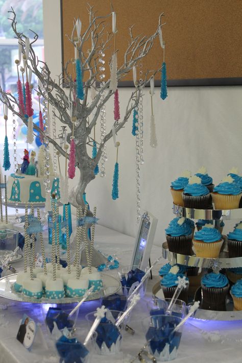 love the rock candy tree so simple to do but what an impact Rock Candy Display Ideas, Rock Candy Display, Avatar Birthday, Winter Wonderland Birthday Party, Candy Themed Party, Tree Display, Winter Wonderland Birthday, Candy Tree, Wonderland Birthday