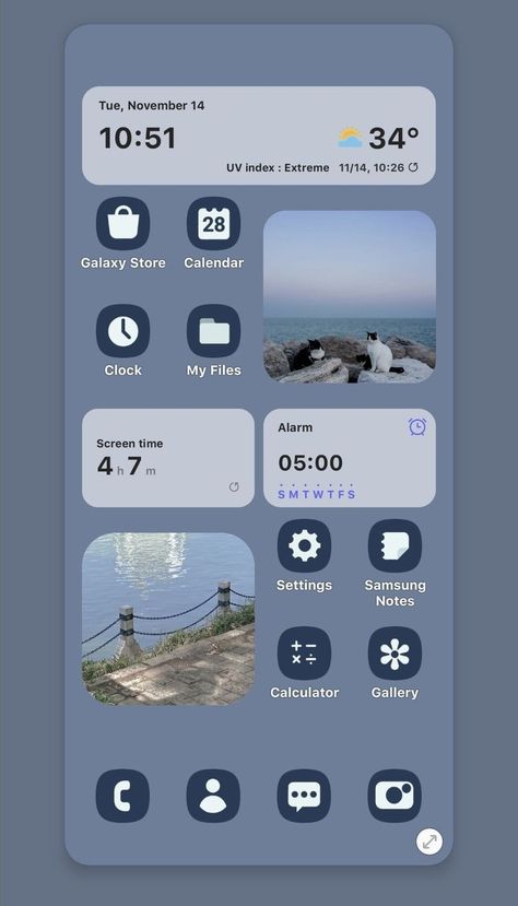 Wallpaper Aesthetic For Samsung, Samsung Galaxy Aesthetic Homescreen, Phone Homescreen Layout Android, How To Make Your Samsung Aesthetic, How To Make Samsung Phone Aesthetic, Galaxy A54 Wallpaper, Android Aesthetic Layout, Samsung Galaxy Home Screen Layout, Phone Screen Ideas Android