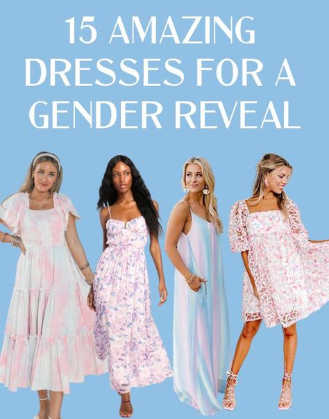 Gender Reveal Casual Outfit, Blue And Pink Dress For Gender Reveal, Mom Gender Reveal Outfit, Gender Reveal Dress Ideas For Mom, Gender Reveal Ideas Outfit, Outfits For Gender Reveal Party, Gender Reavel Party Outfit Mom, Plus Size Gender Reveal Outfit, Gender Reveal Outfit Ideas For Guest