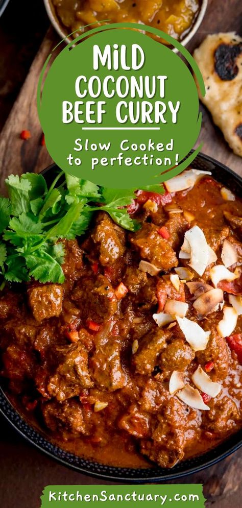 Beef Curry Slow Cooker, Coconut Beef Curry, Diced Beef Recipes, Slow Cooker Curry Recipes, Slow Cooker Beef Curry, Crockpot Beef Stew, Stew Crockpot, Beef Curry Recipe, Slow Cooker Curry