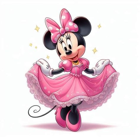 Pink Cartoon Characters, Minnie Mouse Pics, Disney Characters Reimagined, Mickey Mouse Pink, Minnie Mouse Printables, Minnie Mouse Clipart, Minnie Mouse Stickers, Fiesta Mickey Mouse, Minnie Mouse Images