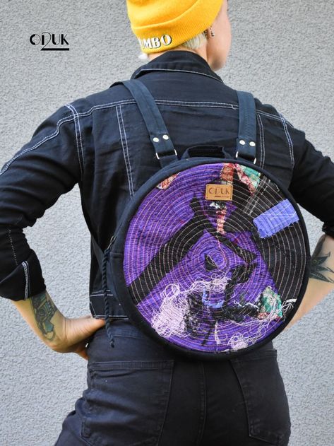 Fabric waste, Fabric scraps, Purple backpack, Colorful backpack Backpack Purple, Purple Streetwear, Ladies Backpack, Artist Bag, Sewing Jeans, Unique Backpacks, Purple Backpack, Denim Shoulder Bags, Colorful Backpacks