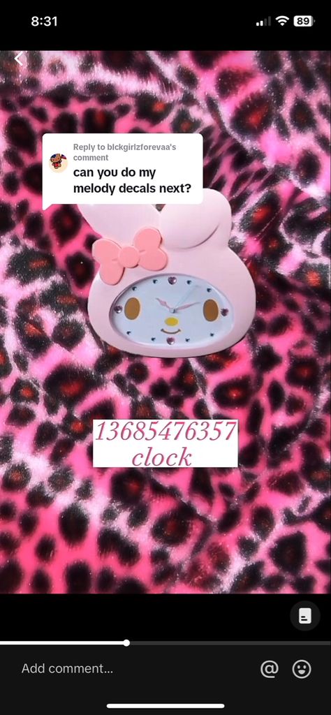 My Melody Bloxburg Codes, Hello Kitty Codes Bloxburg, Sanrio Bloxburg, Hello Kitty Decal Codes, Bloxburg Rug, Rh Pfp, Hello Kitty Bathroom, Hello Kitty Pillow, Kitty Pillow