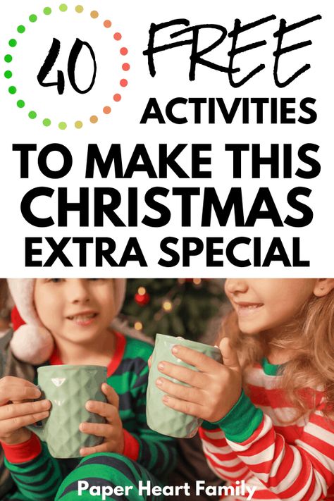 Free Christmas Activities, Christmas Activities For Families, Frugal Christmas, Holiday Activities For Kids, Fun Christmas Activities, Advent Activities, Christmas Jokes, Christmas Week, Christmas Traditions Family