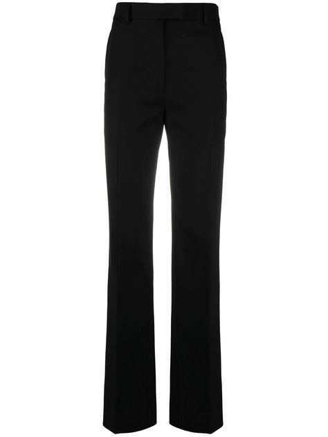 Long Denim Pants, Gabardine Pants, Black Oxford Shoes, Slacks For Women, Black Oxfords, Tailored Pants, Tailored Trousers, High Waisted Trousers, Waist Belt