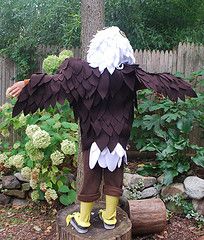 DIY Eagle Costume | Perfect for kids to make with guidance Bald Eagle Costume, Bird Costume Kids, Eagle Costume, Mishloach Manos, Diy Costumes Kids Boys, Owl Costume, Diy Costumes Women, Bird Costume, Diy Costumes Kids