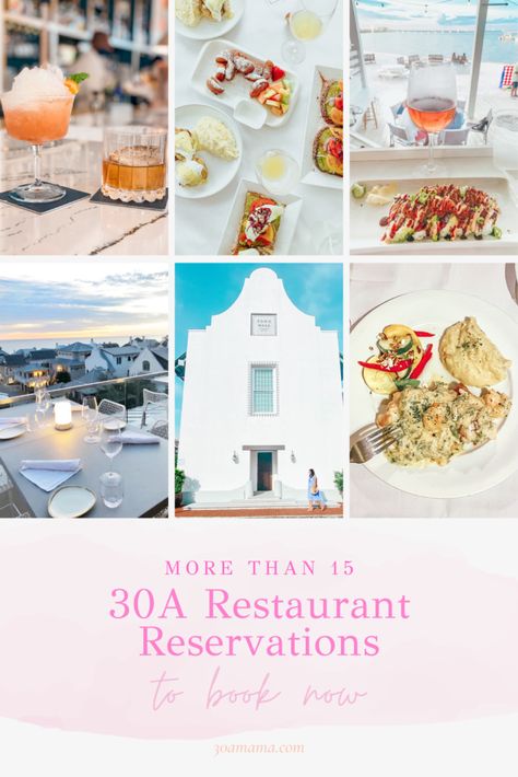 30a Restaurants Florida, 30a Restaurants, Bach Weekend, Rooftop Dining, Rosemary Beach Florida, 30a Florida, Seaside Fl, 30a Beach, Dinner Reservations