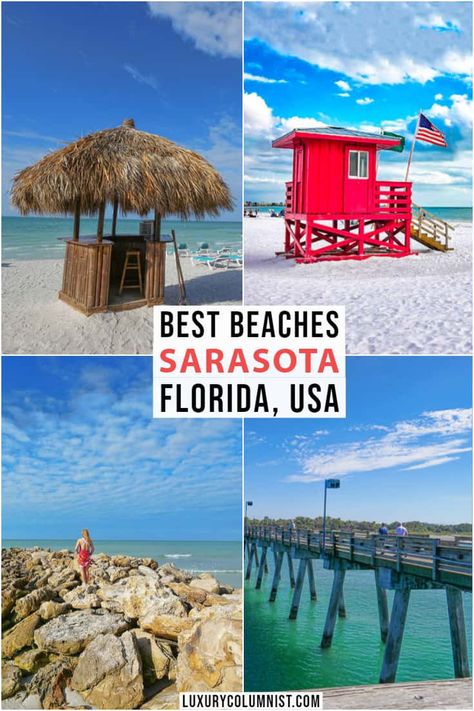 Best Beaches in Sarasota, Florida | #Sarasota | #Florida | #USA | #NorthAmerica | #usatravel | #TravelTips Sarasota Beach, Usa Travel Guide, Turtle Beach, Tropical Beaches, Vintage Hawaii, Sarasota Florida, Best Beaches, Florida Usa, United States Travel