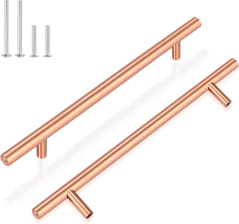 GOBEKOR 5 Pack Rose Gold Cabinet Pulls 6-3/10in Hole Center Solid Kitchen Cabinet Handles, Dresser Drawer Handles for Kitchen Cabinets - Amazon.com Rose Gold Cabinet, Handles For Kitchen Cabinets, Gold Cabinet Pulls, Dresser Drawer Handles, Gold Cabinet, Dresser Drawer Pulls, Kitchen Cabinet Pulls, Dresser Handles, Dresser Drawer