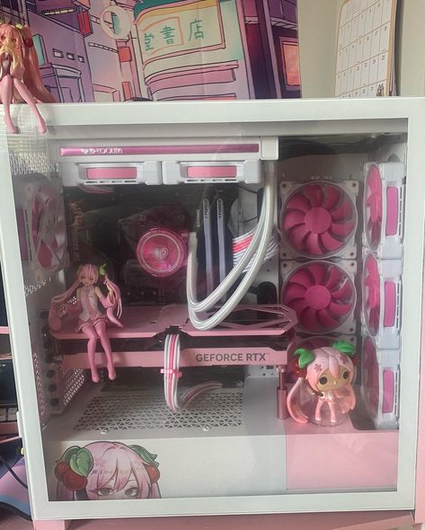 Finally built up the courage to share my gaming pc. I had a lot of fun building this. I provided a link to my pc specs down below ❤️ https://pcpartpicker.com/b/shz7YJ #pink #pinkgamingsetup #pinkgamingpc #sakuramiku #pinkgamingpcbuild #teamgrouptforce #pc #pcgaming #pcparts #pinkaesthetic #instagram #gamergirls #artist #artistsoninstagram #pinkloverscommunity #pinklover #gamingcommunity #idcooling #corsair #corsair5000dairflow #geforcertx #geforce Kirby Pc Setup, Girly Pc Build, Anime Pc Build, Pink Pc, Pc Builds, Pink Pc Setup, Pc Build, Pink Pc Build, Cute Pc Build