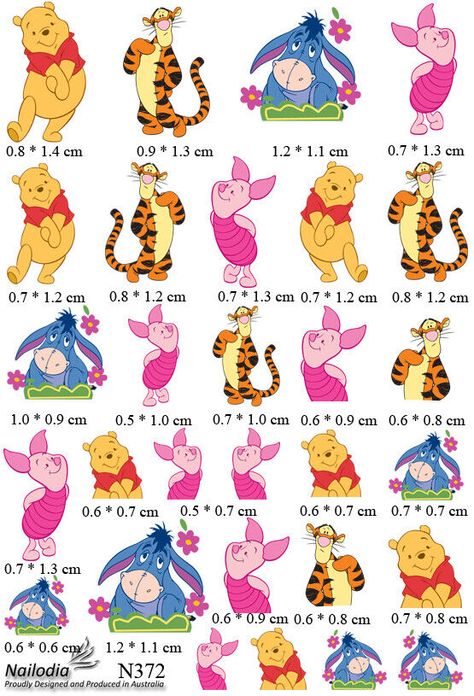 Winnie The Pooh Nail Art, Pooh Nail Art, Winnie The Pooh Nails, Pooh Nails, Winnie The Pooh Honey, Winnie The Pooh Pictures, Nail Art Sticker, Faith Bible, Water Transfer