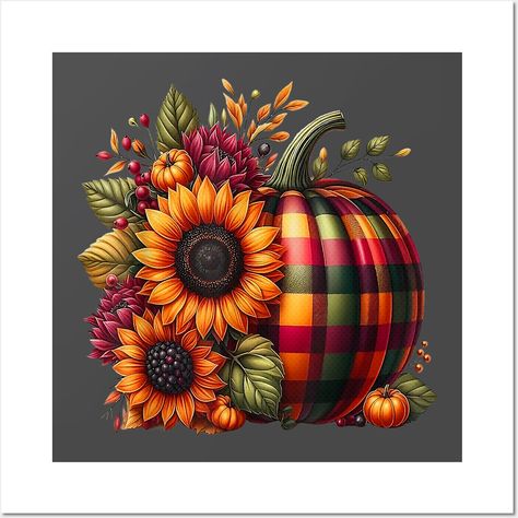 Thanksgiving Pumpkin Sunflower Fall Autumn Holiday funny -- Choose from our vast selection of art prints and posters to match with your desired size to make the perfect print or poster. Pick your favorite: Movies, TV Shows, Art, and so much more! Available in mini, small, medium, large, and extra-large depending on the design. For men, women, and children. Perfect for decoration. Sunflower Artwork, Pumpkin Sunflower, Autumn Holiday, Thanksgiving Pumpkin, Sunflower Painting, Fall Autumn, Extra Large, Sunflower, Canvas Painting