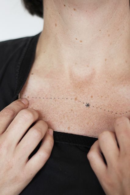 After watching her best friend and tattooist ink up their friend group, Ukranian-born artist Stanislava Pinchuk (who goes by Miso) made a decision. Nope, not to get another tattoo herself — but to learn how to do it.   Over the past few years, Pinchuk has turned her creative eye to a new canvas: Homemade Tattoos, Necklace Tattoo, Nyc Tattoo, Petit Tattoo, Tattoo People, Sweet Tattoos, Tattoo Collection, Hand Poked Tattoo, Delicate Tattoo