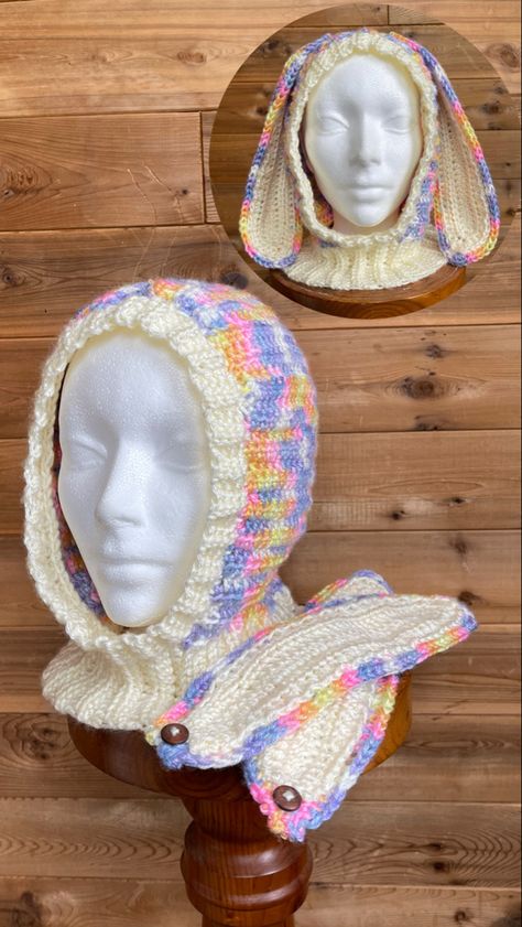 Crochet Balaclava With Ears, Crochet Bunny Ears Free Pattern, Bunny Ear Balaclava, Bunny Balaclava Crochet, Crochet Balaclava Pattern Free, Crochet Bunny Balaclava, Balaclava Crochet Pattern, Bunny Balaclava, Balaclava Crochet