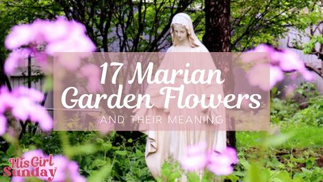 Mary Flowers, Marian Garden, The Blessed Virgin Mary, Blessed Virgin, Blessed Virgin Mary, Catholic Art, Blessed Mother, Garden Flowers, Catholic Faith