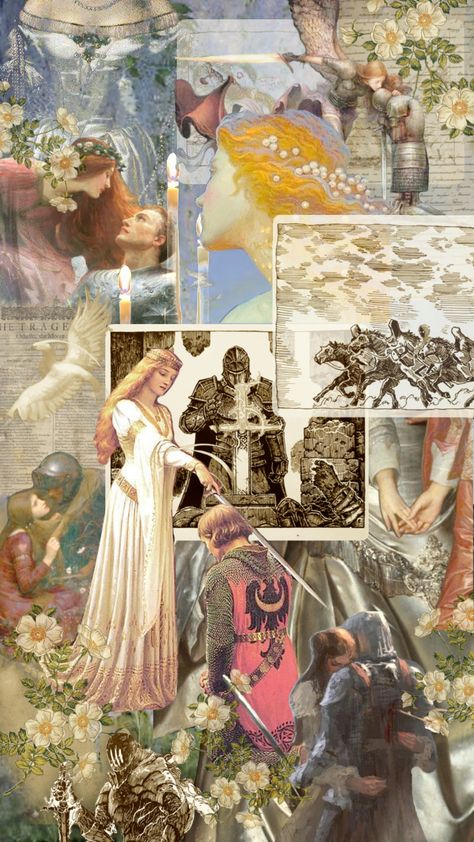 Forbidden love 🌛 #medieval #knight #renaissance # Art Academia Aesthetic, Greek Goddess Aesthetic, Cottagecore Posters, Greek Goddess Art, Art Academia, Cottage Wallpaper, Goddess Aesthetic, Dark Paintings, Fairy Aesthetic