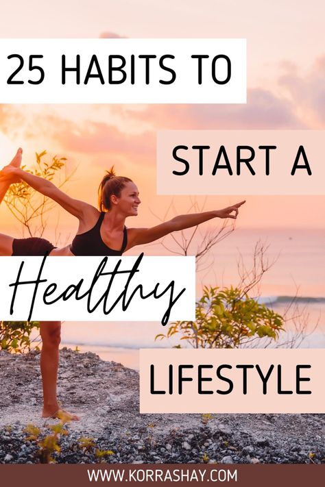 25 habits to start a healthy lifestyle! How to start living a much healthier lifestyle. These 25 habits will help you live a healthier lifestyle. Healthy habits to make yourself a healthy person! #healthylife #healthylifestyle #healthier #habits #weightlosstips Start A Healthy Lifestyle, Healthy Person, Habits To Start, Healthier Habits, Healthy Lifestyle Quotes, Fitness Home, Healthy Lifestyle Habits, Lifestyle Quotes, Lifestyle Habits