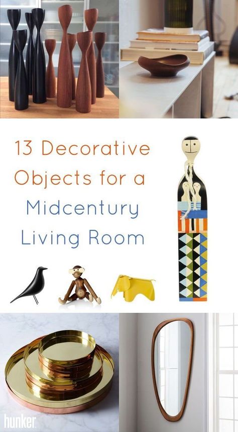 If your decor style leans towards midcentury vibes, these decorative objects will fit right into your home. While midcentury design generally refers to the time period between the mid-1940s to early 1960s, elements of this style are still going strong in many modern living spaces. We've handpicked our favorite on-trend items that will add an authentic touch to your midcentury living room. Mid Century Accent Table, Midcentury Living Room, Midcentury Living, Mid Century Modern Accessories, Modern Decor Accessories, Modern Decorative Objects, Mid Century Wall Decor, Mid Century Modern Wall Decor, Mid Century Contemporary