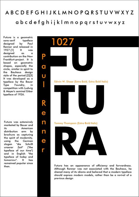 "Futura" font poster. Graphic design Visual Moodboard, Graphic Design Type, Poster Graphic Design, Font Poster, Poster Graphic, Poster Fonts, Type Font, Sans Serif Typeface, Bauhaus Design