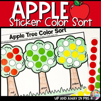 A fall apple color sorting activity your young learners are sure to love! Have fun with the preschool math and colors with this color sorting activity. Your preschoolers will enjoy exploring the colors and practicing sorting at the same time. The perfect autumn apple resource to learn and review colors in your pre-k classroom.A great addition to your color sorting activities unit!Designed with young learners in mind, this engaging and hands-on activity is perfect for preschoolers eager to explor Fall Morning Activities Preschool, Apple Sorting Activity, Sorting Kindergarten Activities, Fall Preschool Center Ideas, Apple Theme Toddler Activities, Apple Sorting Preschool, Signs Of Fall Preschool, Pre K Apple Activities, Color Preschool Activities