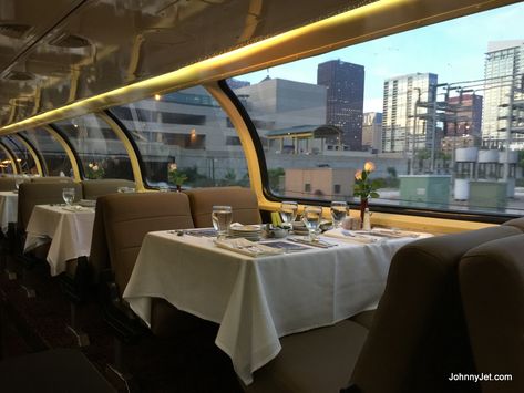 Dining car on Pullman Rail Journeys Pullman Train, Pullman Car, Train Trips, Passenger Aircraft, Luxury Train, Al Andalus, Railroad Photography, Train Pictures, Union Station