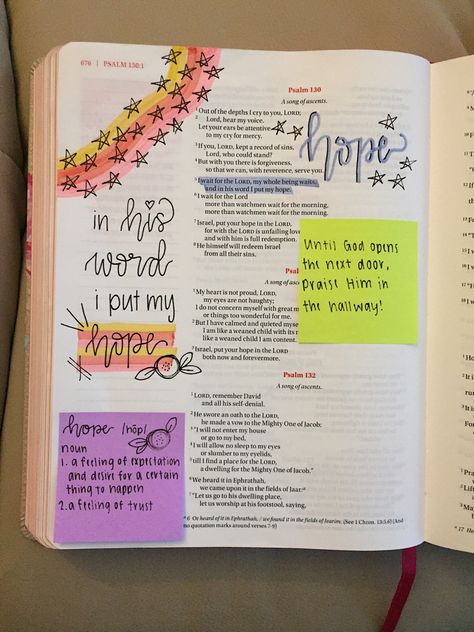 Psalms 91 Bible Journaling, Psalm 91 Bible Journaling, Psalm Notes, Psalm 130:5, Psalms Bible Journaling, Psalms Bible Study, Bible Buddies, Doodle Calligraphy, Bible Goals