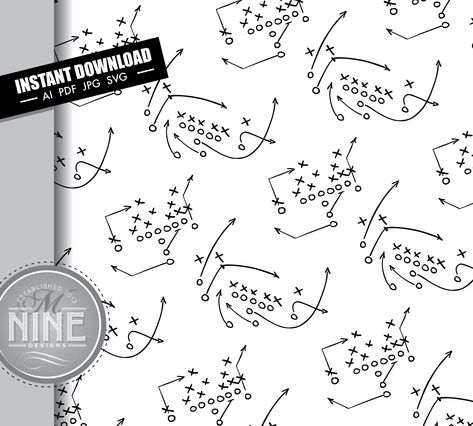 Football Playbook Pattern | Football Playbook Svg Pdf Jpg Vector AI Download | Football Playbook Digital Paper Downloads  *Great for use on greeting cards, invitations, printable projects, party packs. paper craft, party invites, digital scrapbooking, backgrounds for blogs / photo albums / scrapbooks and many more creative projects! -------------------------------------- INSTANT DOWNLOAD Upon completed payment you will receive an e-mail with a link to your product downloads. (Usually takes about Football Playbook, Scrapbooking Backgrounds, Football Moms, Album Photo Scrapbooking, Photo Album Scrapbooking, Create Invitations, Football Mom, Cute Cows, Mom Svg