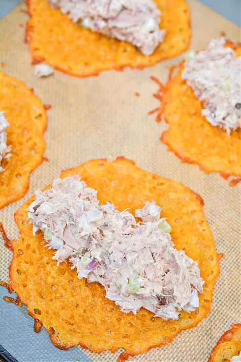 Tuna Melt Fritters Hungry Happens, Keto Tuna Cutlets, Bariatric Tuna Recipes, Keto Tuna Melts Recipe, Keto Tuna Melts, Carnivore Tuna Recipe, Tuna Recipes Keto, Tuna Melts In The Oven, Carnivore Tacos