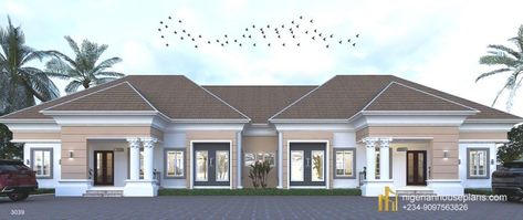 Waiting Room Living Room, Semi Detached Bungalow, Nigerian House Plans, 4 Bedroom Bungalow House Plans, 3 Bedroom Home Floor Plans, Modern Bungalow House Plans, Duplex Floor Plans, Bedroom Bungalow, 5 Bedroom House Plans