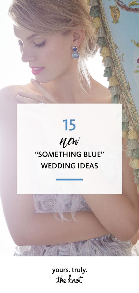 Incorporate vintage details and blue-hued accessories into their wedding day style with these "something blue" options. Wedding Something Old New Borrowed Blue Ideas, Diy Something Blue For Bride, Wedding Day Something Blue, Something Blue Person Wedding, Something New Wedding Ideas, Bridesmaids As Something Blue, Something Borrowed Something Blue Ideas, Brides Something Blue Ideas, Bridal Something Blue Ideas