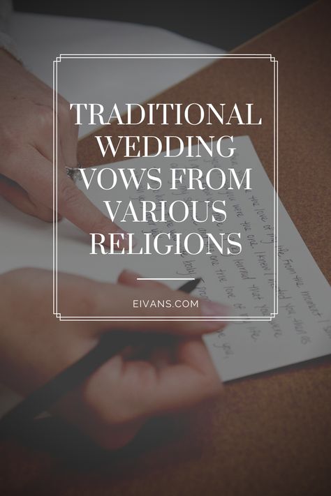 Check our list of traditional wedding vows for each religious faith to help you craft your own wedding vows for your big day! #weddingvows #weddingvowsideas #eivans Traditional Wedding Vows, Wedding Freebies, Polish Wedding, Seventh Day Adventist Church, Seventh Day Adventist, Religious Wedding, Catholic Wedding, Church Wedding, Wedding Vows