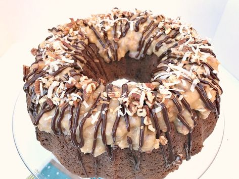 German Chocolate Bundt Cake, National Chocolate Cake Day, German Chocolate Cake Mix, Coconut Pecan Frosting, Chocolate Bundt, Coconut Frosting, Chocolate Bundt Cake, Coconut Pecan, Chocolate Mug Cakes