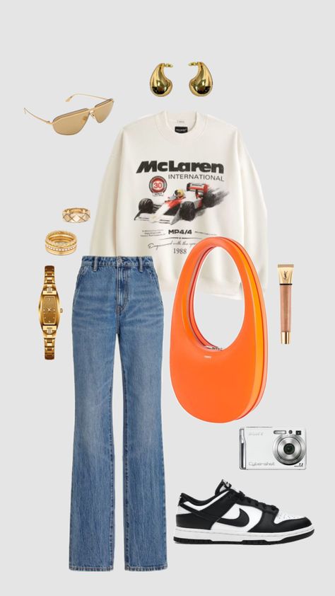 Race week soon!! #OutfitInSpo #MakeUp #beauty #OutfitInspiration #FitInspiration #F1 #Formula1 #F1Aesthetic ￼#Lando #Norris #LandoNorris #McLaren ￼￼ Race Outfit, Race Day Outfits, Streetwear Outfit Ideas, University Outfit, Orange Fits, Outfit Formulas, Event Outfit, Lando Norris, Weekend Outfit