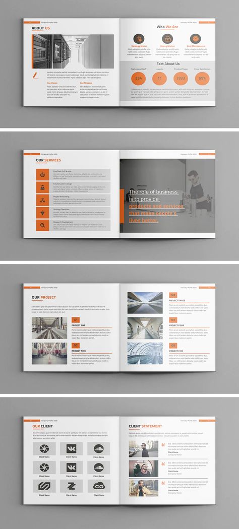 Square Company Profile Brochure Template INDD - 20 Pages - Download Course Book Design, Square Booklet Design Layout, Minimalist Brochure Design Inspiration, Square Brochure Design Layout, Company Profile Brochure Design, Creative Company Profile Design Layout, Company Catalog Design, Profile Company Design, Architecture Company Profile