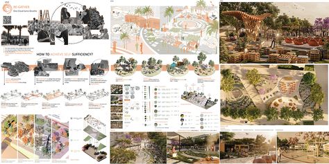 Landscape competition ( RE-GATHER ) on Behance Landscape Design Competition, Landscape Architecture Presentation, Architecture Design Presentation, Architecture Portfolio Layout, Posters Ideas, Presentation Board Design, Urban Design Diagram, Urban Design Architecture, Landscape Architecture Drawing