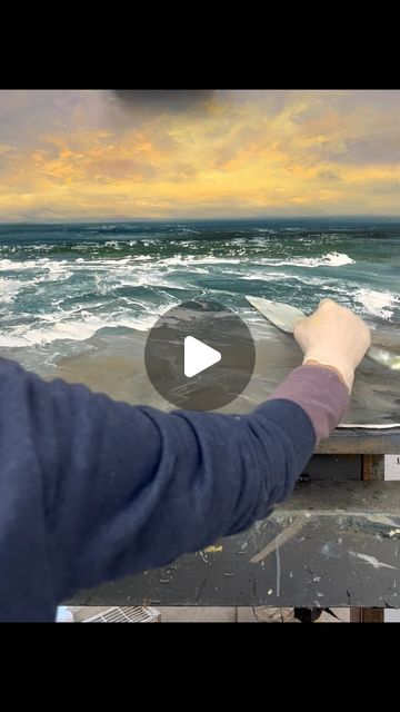 Painting Water Acrylic, How To Paint Waves, Painting Seascapes, Boat Painting Acrylic, Seascape Paintings Acrylic, Beach Landscape Art, Things Paint, Painting Waves, Seascape Artists