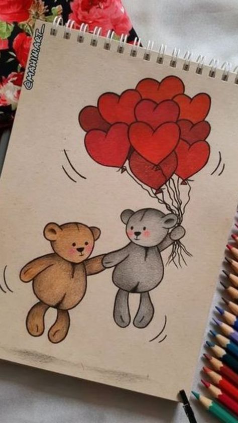 Valentine’s Day Drawings For Him, Cute Things To Draw For Your Bf, Drawing Ideas For Gift, Drawings Of A Heart, Drawing For Loved One, Cute Drawings Of Love For Him Gift Ideas, Mini Canvas Gift Ideas, Drawings To Draw For Your Boyfriend, Painting To Do With Boyfriend